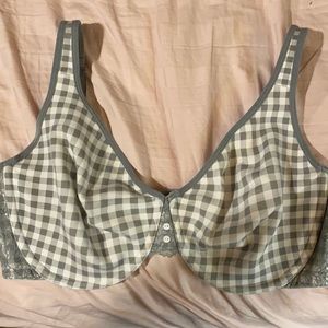 Lane Bryant checkered unlined bra with underwire